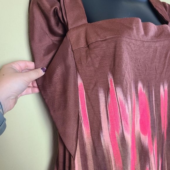 "One September" for Anthropologie, knit top w/ satin cap shoulder ruffle detail - Picture 4 of 11